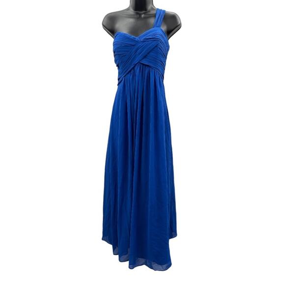 Bill Levkoff One Shoulder Formal Layered Fitted Cocktail‎ Maxi Dress Size 10 - Picture 2 of 14